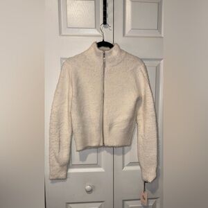 Cream/off white Teddy Sweater Jacket for Women